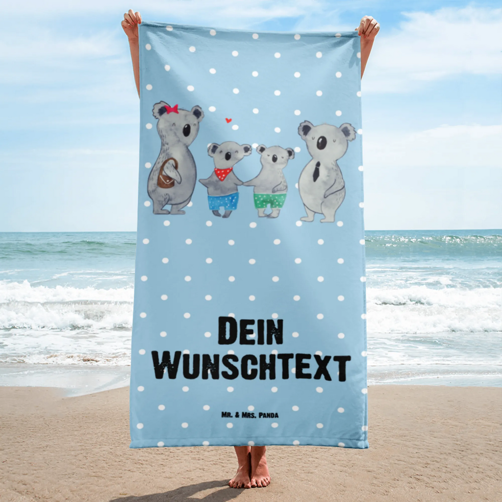 Handtuch mit Namen Koala Familie zwei Personalisiertes Badehandtuch, Handtuch personalisiert, Handtuch mit Namen, Badetuch personalisiert, Handtuch bedrucken, Saunatuch mit Namen, Handtuch Geschenk, Familie, Vatertag, Muttertag, Bruder, Schwester, Mama, Papa, Oma, Opa, Koala, Koalabär, beste Familie, Familienzeit, Familienleben, Koalafamilie, Lieblingsfamilie