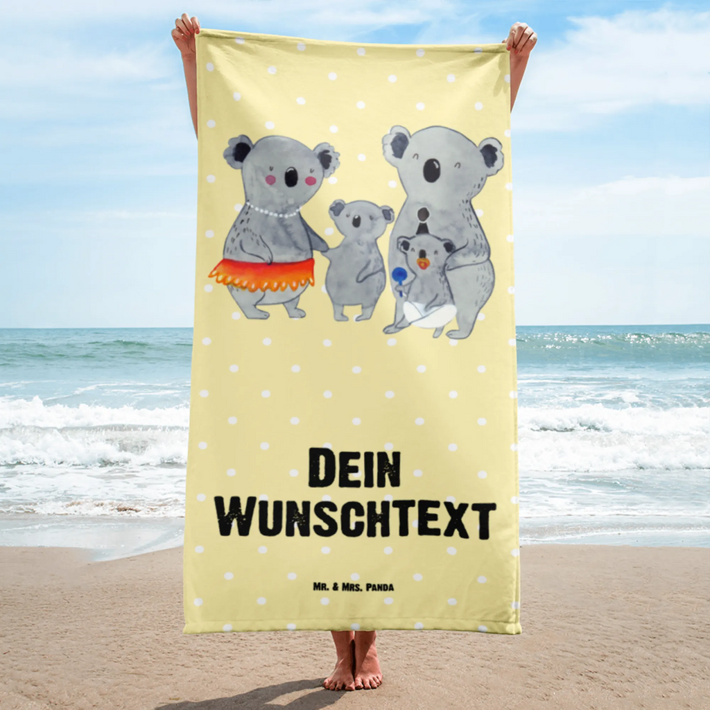 Handtuch mit Namen Koala Familie Personalisiertes Badehandtuch, Handtuch personalisiert, Handtuch mit Namen, Badetuch personalisiert, Handtuch bedrucken, Saunatuch mit Namen, Handtuch Geschenk, Familie, Vatertag, Muttertag, Bruder, Schwester, Mama, Papa, Oma, Opa, Koala, Koalas, Family, Kinder, Geschwister, Familienleben