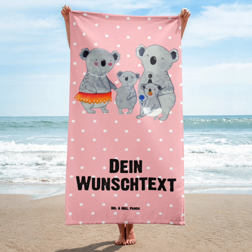 Handtuch mit Namen Koala Familie Personalisiertes Badehandtuch, Handtuch personalisiert, Handtuch mit Namen, Badetuch personalisiert, Handtuch bedrucken, Saunatuch mit Namen, Handtuch Geschenk, Familie, Vatertag, Muttertag, Bruder, Schwester, Mama, Papa, Oma, Opa, Koala, Koalas, Family, Kinder, Geschwister, Familienleben