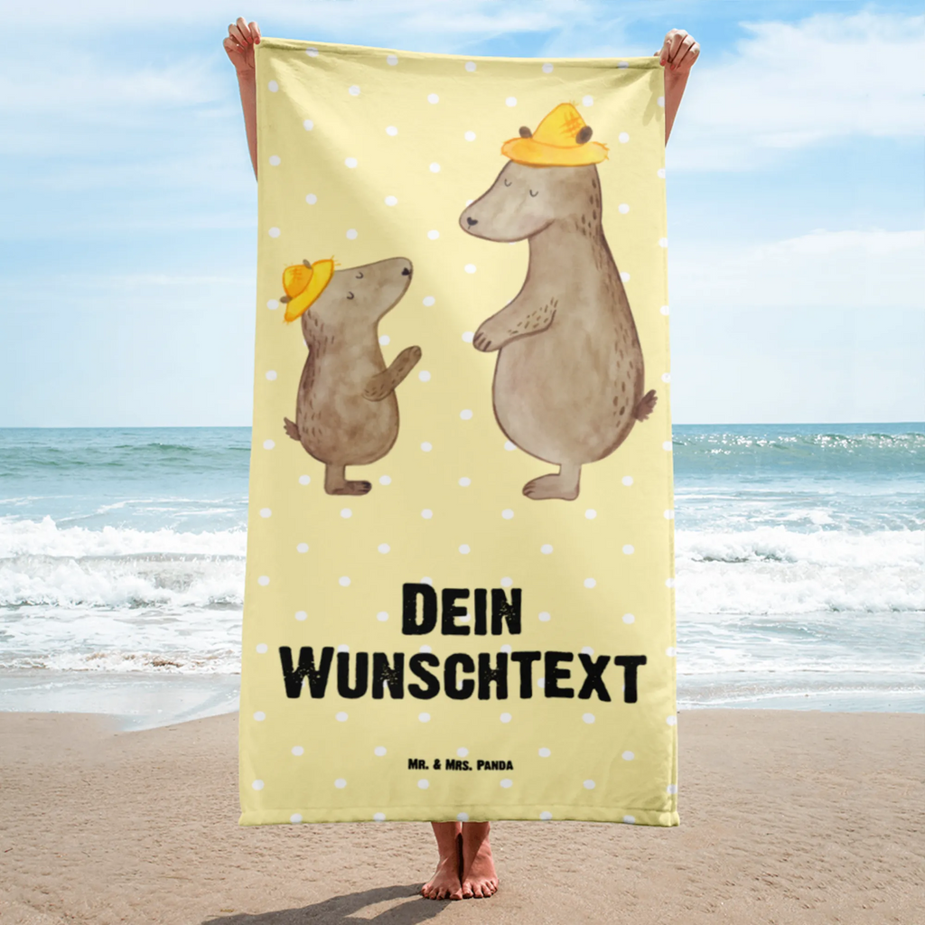 Handtuch mit Namen Bären mit Hut Personalisiertes Badehandtuch, Handtuch personalisiert, Handtuch mit Namen, Badetuch personalisiert, Handtuch bedrucken, Saunatuch mit Namen, Handtuch Geschenk, Familie, Vatertag, Muttertag, Bruder, Schwester, Mama, Papa, Oma, Opa, Bär, Bären, Vater, Papi, Paps, Dad, Daddy, Lieblingsmensch, Sohn, Söhne, Kind, Kinder, Vater-Sohn, Family, Vorbild