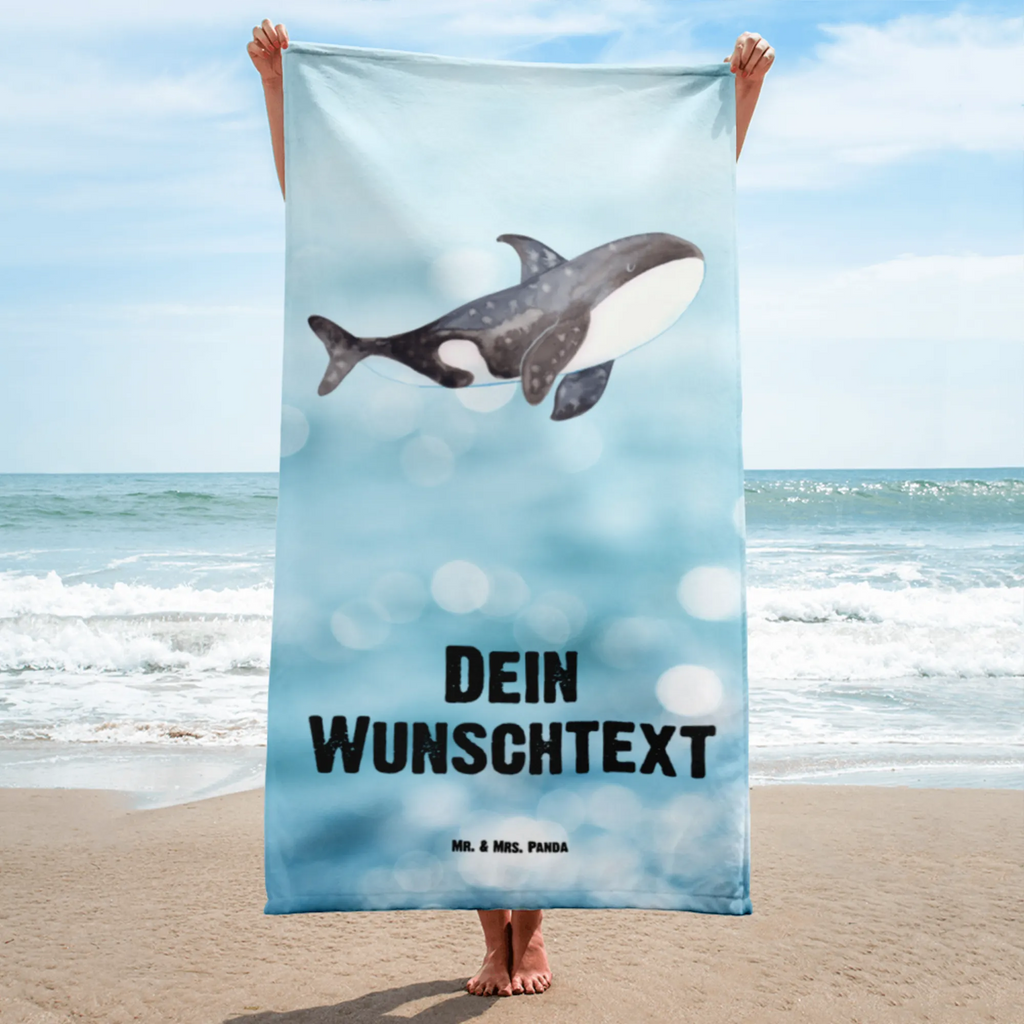 Handtuch mit Namen Orca Personalisiertes Badehandtuch, Handtuch personalisiert, Handtuch mit Namen, Badetuch personalisiert, Handtuch bedrucken, Saunatuch mit Namen, Handtuch Geschenk, Meerestiere, Meer, Urlaub, Orca, Orcas, Killerwal, Wal, Möglichkeiten, Büro, Arbeit, Motivation, Selbstliebe, Neustart, Startup