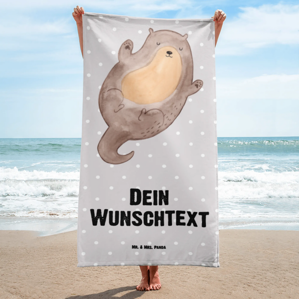 Handtuch mit Namen Otter Umarmen Personalisiertes Badehandtuch, Handtuch personalisiert, Handtuch mit Namen, Badetuch personalisiert, Handtuch bedrucken, Saunatuch mit Namen, Handtuch Geschenk, Otter, Fischotter, Seeotter, Otter Seeotter See Otter