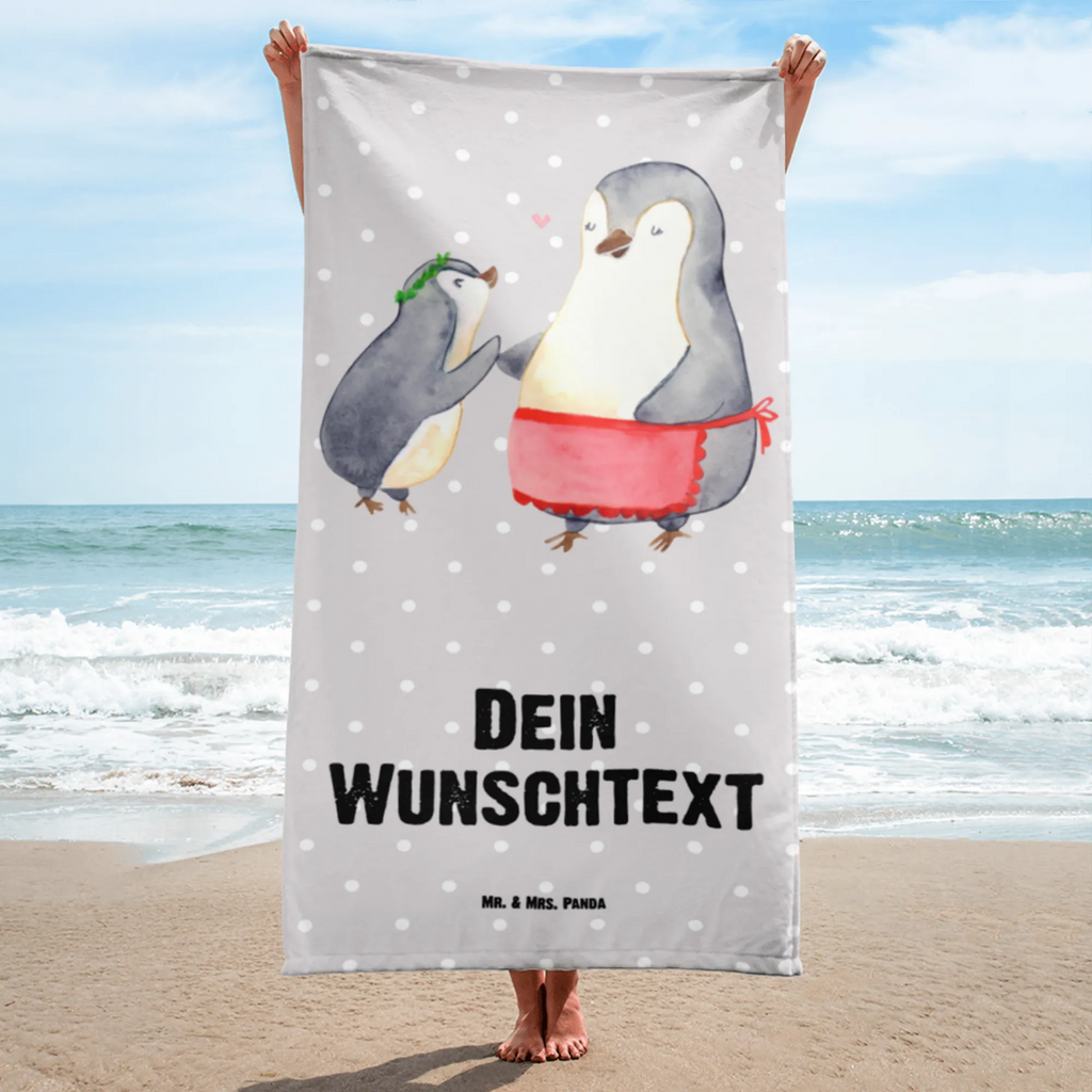 Handtuch mit Namen Pinguin mit Kind Personalisiertes Badehandtuch, Handtuch personalisiert, Handtuch mit Namen, Badetuch personalisiert, Handtuch bedrucken, Saunatuch mit Namen, Handtuch Geschenk, Familie, Vatertag, Muttertag, Bruder, Schwester, Mama, Papa, Oma, Opa, Geschenk, Mami, Mutti, Mutter, Geburststag