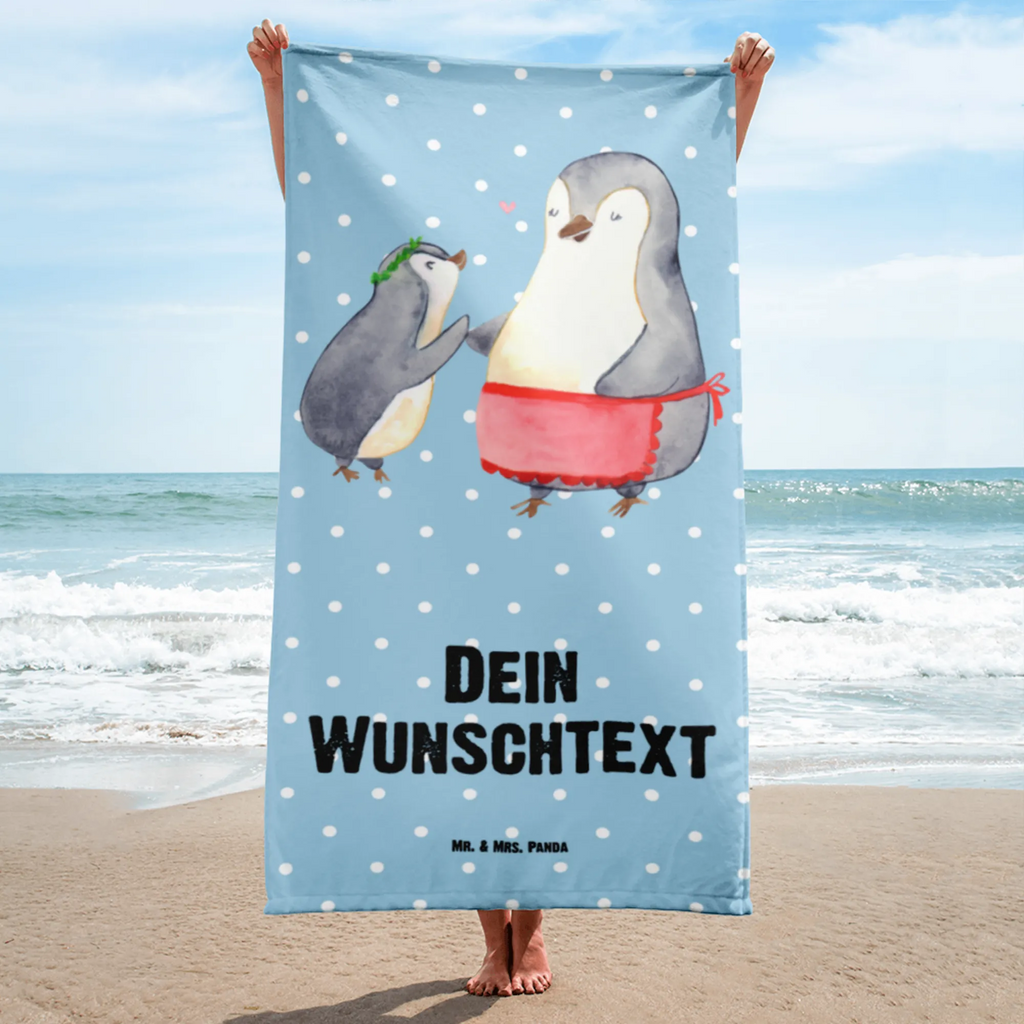 Handtuch mit Namen Pinguin mit Kind Personalisiertes Badehandtuch, Handtuch personalisiert, Handtuch mit Namen, Badetuch personalisiert, Handtuch bedrucken, Saunatuch mit Namen, Handtuch Geschenk, Familie, Vatertag, Muttertag, Bruder, Schwester, Mama, Papa, Oma, Opa, Geschenk, Mami, Mutti, Mutter, Geburststag