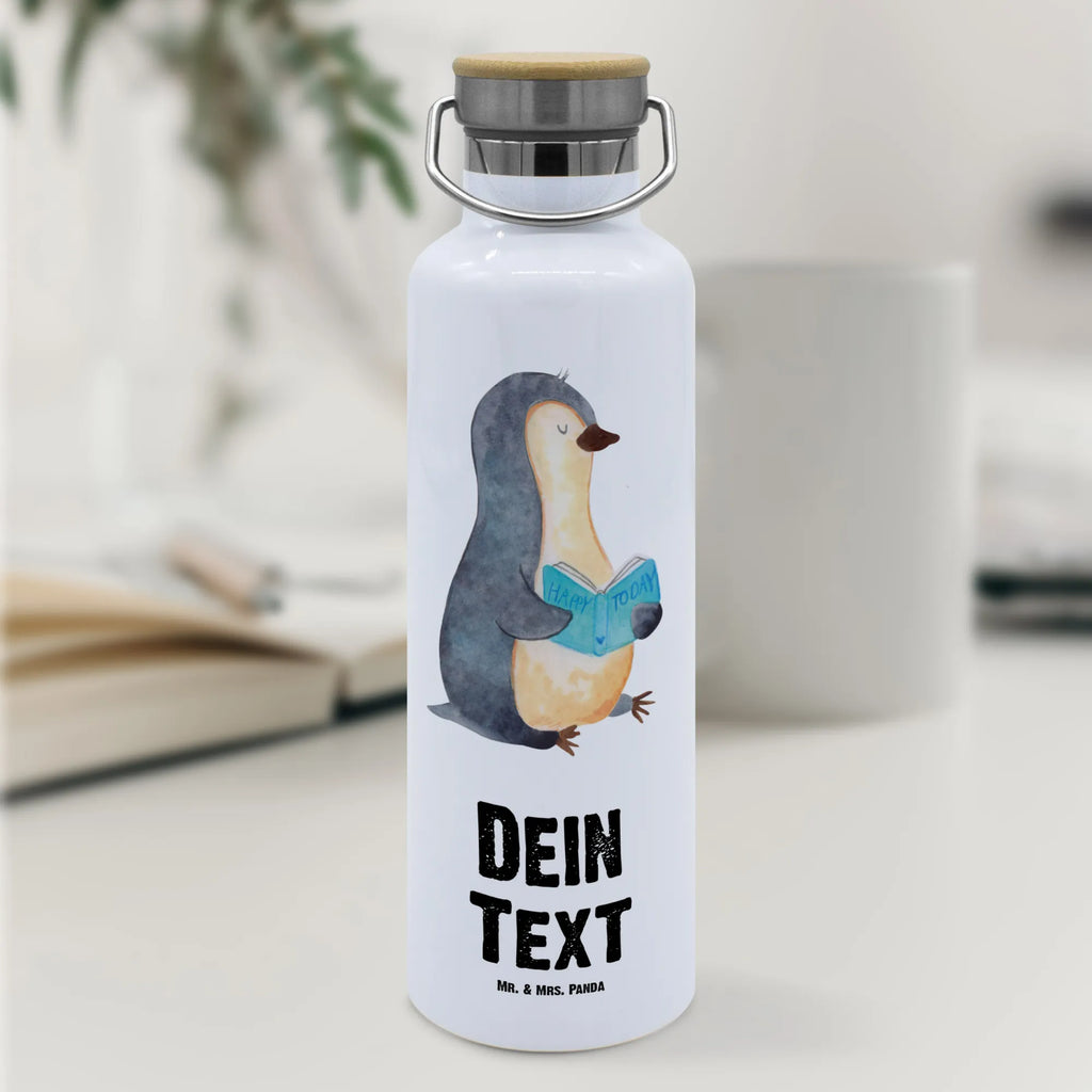 Personalisierte Trinkflasche Pinguin Buch Personalisierte Trinkflasche, Trinkflasche mit Namen, Trinkflasche bedrucken, Flasche personalisiert, Trinkflasch mit Aufdruck, Trinkflasche Werbegeschenk, Namensaufdruck Trinkflasche, Sportflasche personalisiert, Trinkflasche Sport, Pinguin, Pinguine, Buch, Lesen, Bücherwurm, Nichtstun, Faulenzen, Ferien, Urlaub, Freizeit