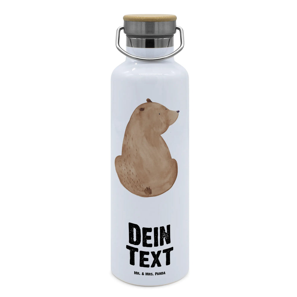 Personalisierte Trinkflasche Bär Schulterblick Personalisierte Trinkflasche, Trinkflasche mit Namen, Trinkflasche bedrucken, Flasche personalisiert, Trinkflasch mit Aufdruck, Trinkflasche Werbegeschenk, Namensaufdruck Trinkflasche, Sportflasche personalisiert, Trinkflasche Sport, Bär, Teddy, Teddybär, Selbstachtung, Weltansicht, Motivation, Bären, Bärenliebe, Weisheit