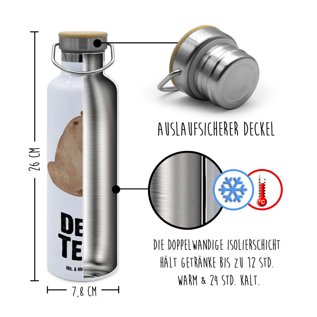 Personalisierte Trinkflasche Bär Schulterblick Personalisierte Trinkflasche, Trinkflasche mit Namen, Trinkflasche bedrucken, Flasche personalisiert, Trinkflasch mit Aufdruck, Trinkflasche Werbegeschenk, Namensaufdruck Trinkflasche, Sportflasche personalisiert, Trinkflasche Sport, Bär, Teddy, Teddybär, Selbstachtung, Weltansicht, Motivation, Bären, Bärenliebe, Weisheit