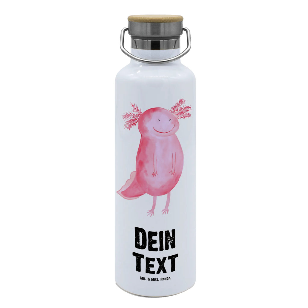 Personalisierte Trinkflasche Axolotl glücklich Personalisierte Trinkflasche, Trinkflasche mit Namen, Trinkflasche bedrucken, Flasche personalisiert, Trinkflasch mit Aufdruck, Trinkflasche Werbegeschenk, Namensaufdruck Trinkflasche, Sportflasche personalisiert, Trinkflasche Sport, Axolotl, Molch, Axolot, Schwanzlurch, Lurch, Lurche, Motivation, gute Laune