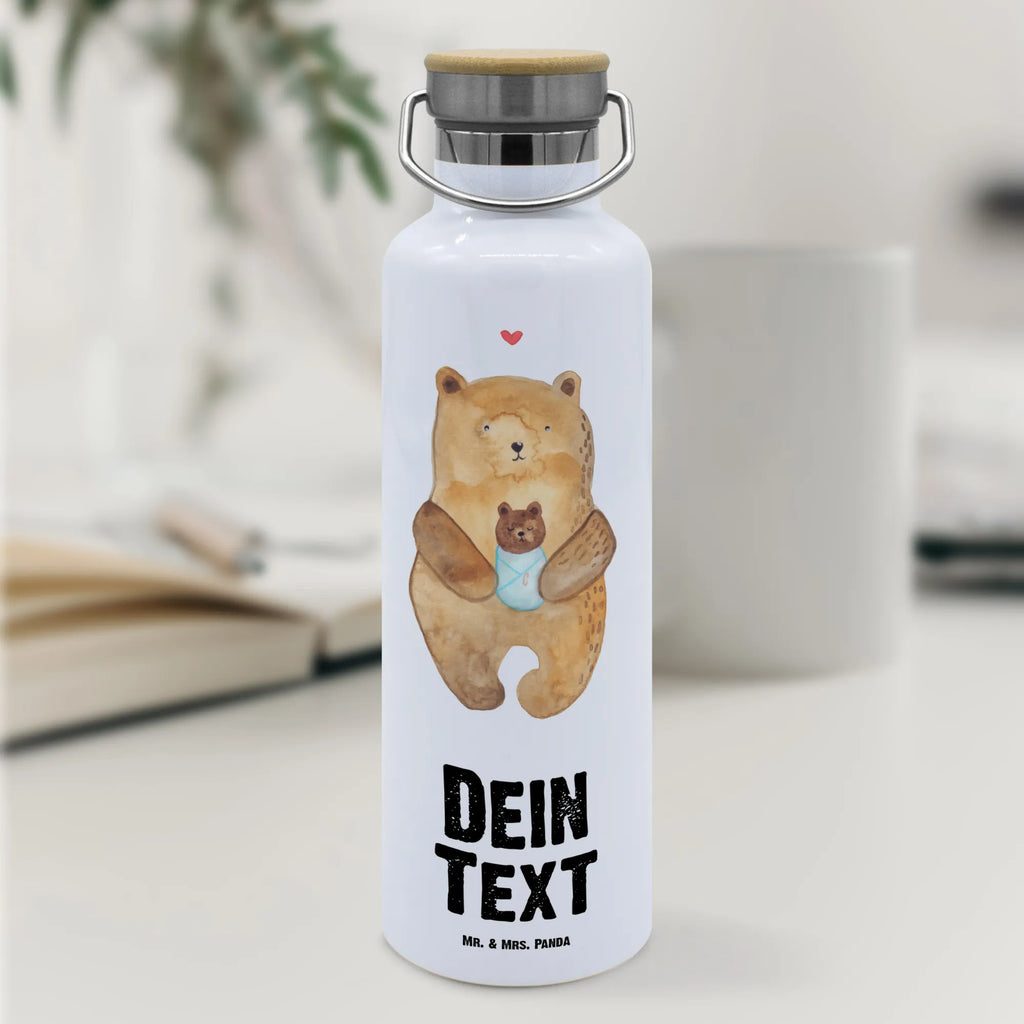 Personalisierte Trinkflasche Bär mit Baby Personalisierte Trinkflasche, Trinkflasche mit Namen, Trinkflasche bedrucken, Flasche personalisiert, Trinkflasch mit Aufdruck, Trinkflasche Werbegeschenk, Namensaufdruck Trinkflasche, Sportflasche personalisiert, Trinkflasche Sport, Bär, Teddy, Teddybär, Eltern, Mutter, Baby, Taufe, Geburt, Nichte, Neffe, Enkel, Enkelin, Täufling, Geburtstag, Glückwunsch