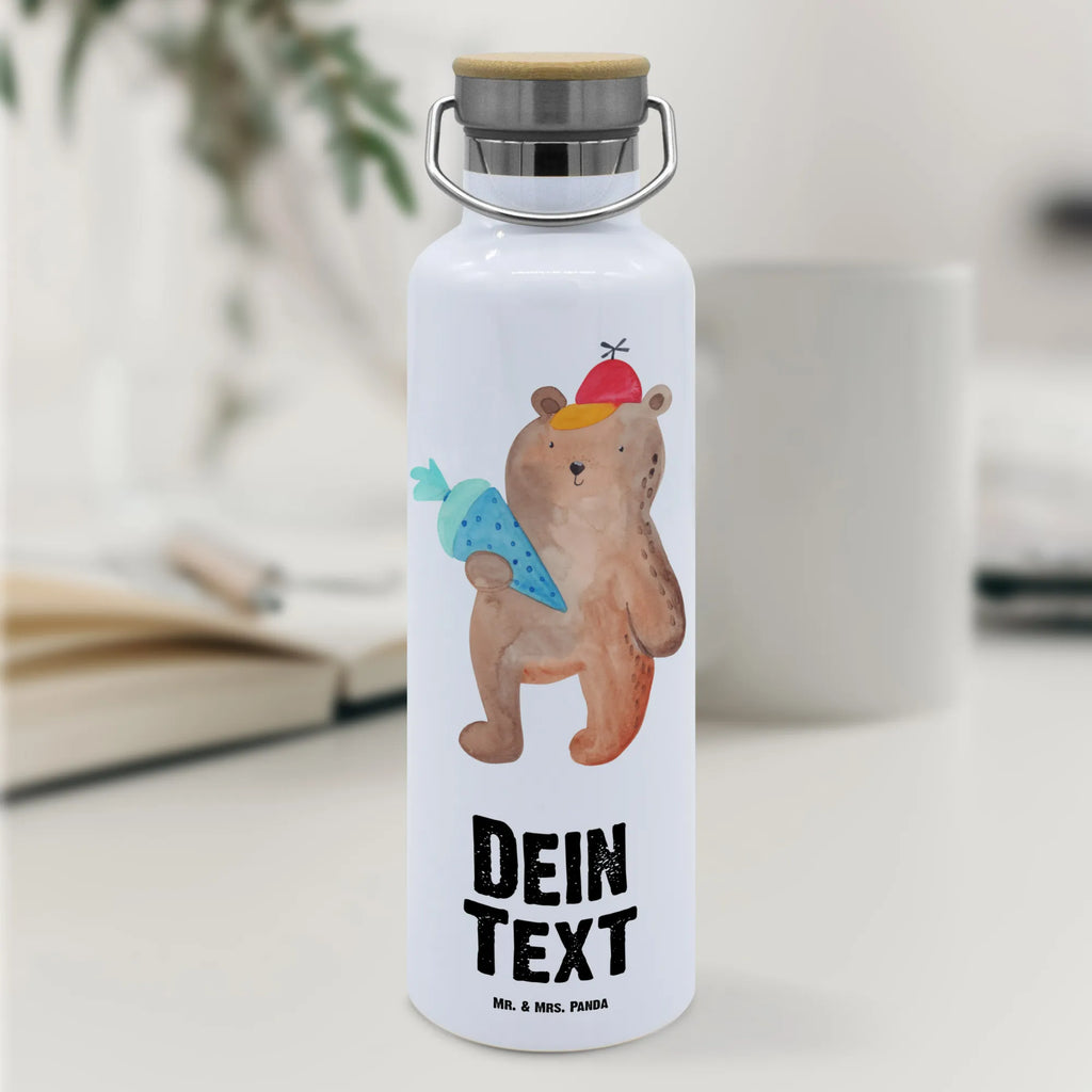 Personalisierte Trinkflasche Bär mit Schultüte Personalisierte Trinkflasche, Trinkflasche mit Namen, Trinkflasche bedrucken, Flasche personalisiert, Trinkflasch mit Aufdruck, Trinkflasche Werbegeschenk, Namensaufdruck Trinkflasche, Sportflasche personalisiert, Trinkflasche Sport, Bär, Teddy, Teddybär, Bär Motiv, Schultüte, Erster Schultag Geschenk, Einschulung Geschenk, Schule Geschenk, Grundschule, Schulanfang, Schulbeginn