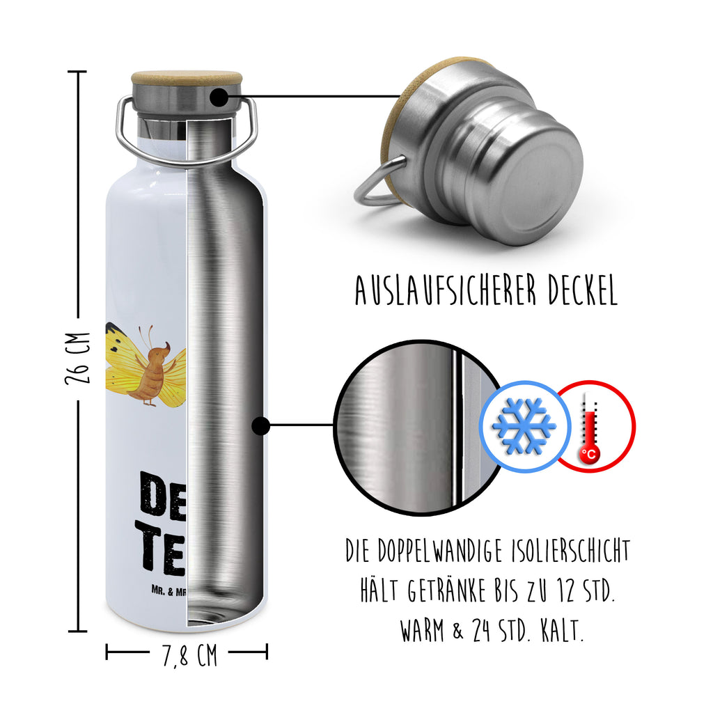 Personalisierte Trinkflasche Raupe & Schmetterling Personalisierte Trinkflasche, Trinkflasche mit Namen, Trinkflasche bedrucken, Flasche personalisiert, Trinkflasch mit Aufdruck, Trinkflasche Werbegeschenk, Namensaufdruck Trinkflasche, Sportflasche personalisiert, Trinkflasche Sport, Tiermotive, Gute Laune, lustige Sprüche, Tiere, Raupe, Schmetterling, Zitronenfalter, Entwicklung, Erwachsen werden, Kokon, Hut, Hütchen, Schönheit, Aufwachsen