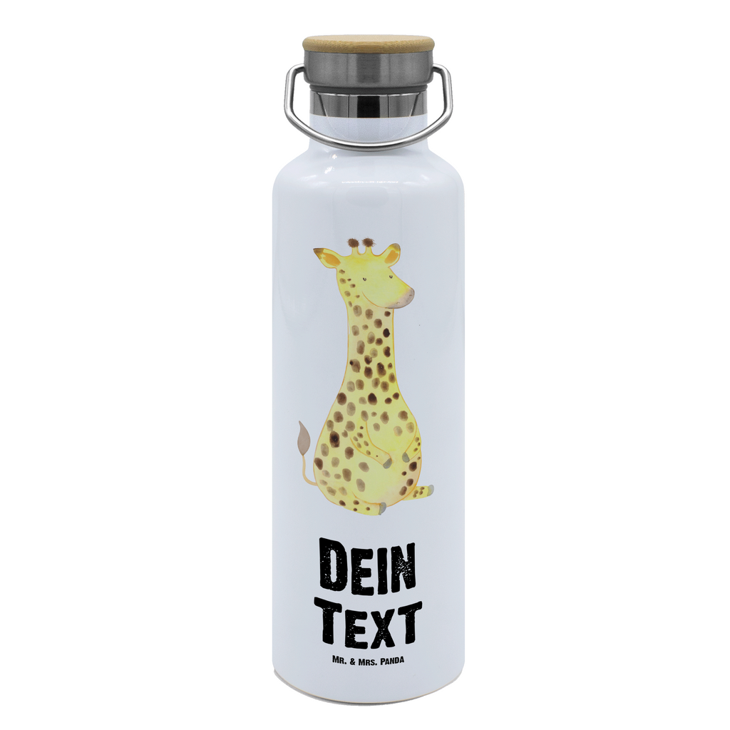 Personalisierte Trinkflasche Giraffe Zufrieden Personalisierte Trinkflasche, Trinkflasche mit Namen, Trinkflasche bedrucken, Flasche personalisiert, Trinkflasch mit Aufdruck, Trinkflasche Werbegeschenk, Namensaufdruck Trinkflasche, Sportflasche personalisiert, Trinkflasche Sport, Afrika, Wildtiere, Giraffe, Zufrieden, Glück, Abenteuer