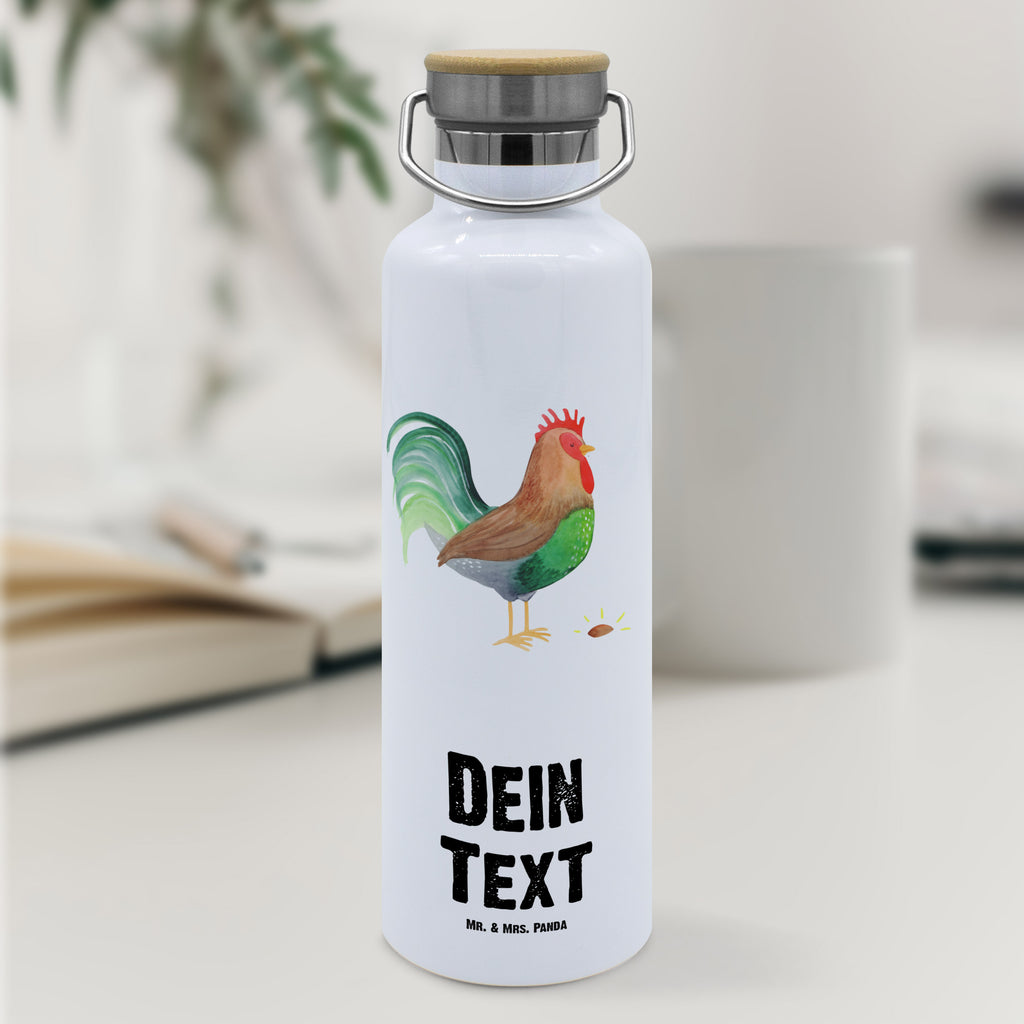 Personalisierte Trinkflasche Hahn mit Korn Personalisierte Trinkflasche, Trinkflasche mit Namen, Trinkflasche bedrucken, Flasche personalisiert, Trinkflasch mit Aufdruck, Trinkflasche Werbegeschenk, Namensaufdruck Trinkflasche, Sportflasche personalisiert, Trinkflasche Sport, Bauernhof, Hoftiere, Landwirt, Landwirtin, Hahn, Korn, Henne, Eier, Natur