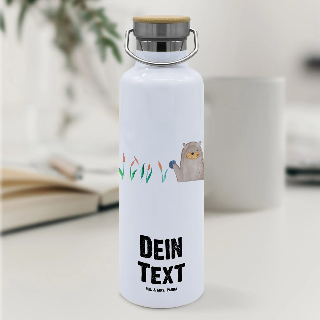 Personalisierte Trinkflasche Otter mit Stein Personalisierte Trinkflasche, Trinkflasche mit Namen, Trinkflasche bedrucken, Flasche personalisiert, Trinkflasch mit Aufdruck, Trinkflasche Werbegeschenk, Namensaufdruck Trinkflasche, Sportflasche personalisiert, Trinkflasche Sport, Otter, Fischotter, Seeotter, Otter Seeotter See Otter