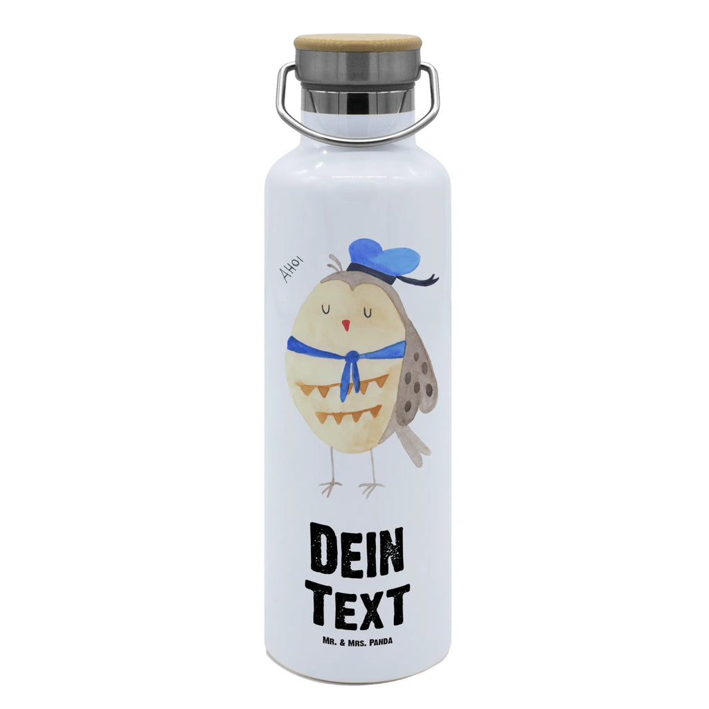 Personalisierte Trinkflasche Eule Matrosen Personalisierte Trinkflasche, Trinkflasche mit Namen, Trinkflasche bedrucken, Flasche personalisiert, Trinkflasch mit Aufdruck, Trinkflasche Werbegeschenk, Namensaufdruck Trinkflasche, Sportflasche personalisiert, Trinkflasche Sport, Eule, Eule Spruch, Eule Deko, Owl, Wortspiel lustig, Matrose, Freundin, Ehe, Seefahrer, Heimathafen, Hochzeitstag Geschenk