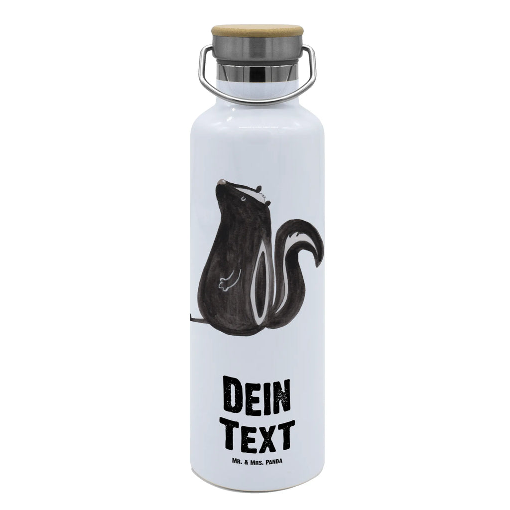 Personalisierte Trinkflasche Stinktier sitzend Personalisierte Trinkflasche, Trinkflasche mit Namen, Trinkflasche bedrucken, Flasche personalisiert, Trinkflasch mit Aufdruck, Trinkflasche Werbegeschenk, Namensaufdruck Trinkflasche, Sportflasche personalisiert, Trinkflasche Sport, Stinktier, Skunk, Wildtier, Raubtier, Stinker, Stinki, Spruch, Büro, Recht, Besserwisser