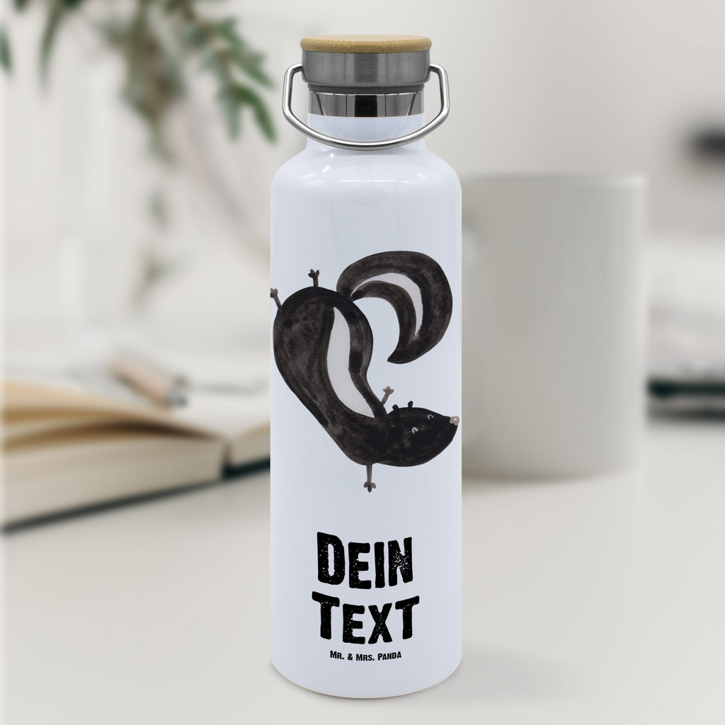 Personalisierte Trinkflasche Stinktier Handstand Personalisierte Trinkflasche, Trinkflasche mit Namen, Trinkflasche bedrucken, Flasche personalisiert, Trinkflasch mit Aufdruck, Trinkflasche Werbegeschenk, Namensaufdruck Trinkflasche, Sportflasche personalisiert, Trinkflasche Sport, Stinktier, Skunk, Wildtier, Raubtier, Stinker, Stinki, Spielplatz, verpielt, Kind