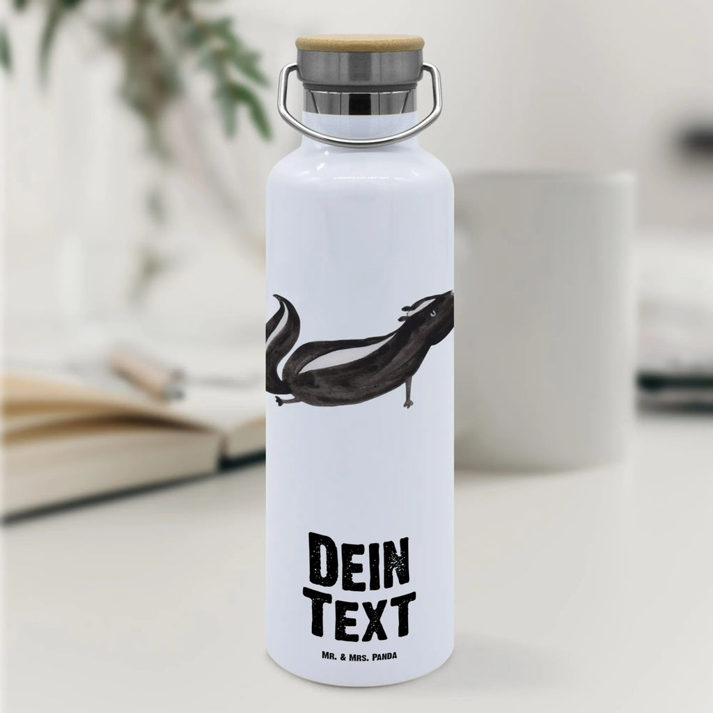 Personalisierte Trinkflasche Stinktier Yoga Personalisierte Trinkflasche, Trinkflasche mit Namen, Trinkflasche bedrucken, Flasche personalisiert, Trinkflasch mit Aufdruck, Trinkflasche Werbegeschenk, Namensaufdruck Trinkflasche, Sportflasche personalisiert, Trinkflasche Sport, Stinktier, Skunk, Wildtier, Raubtier, Stinker, Stinki, Yoga, Namaste, Lebe, Liebe, Lache