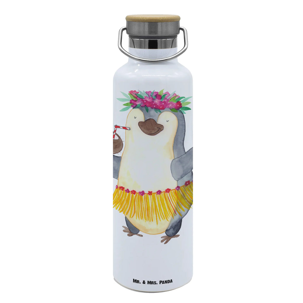 Trinkflasche Pinguin Kokosnuss Thermosflasche, Isolierflasche, Edelstahl, Trinkflasche, isoliert, Wamrhaltefunktion, Sportflasche, Flasche zum Sport, Sportlerflasche, Pinguin, Aloha, Hawaii, Urlaub, Kokosnuss, Pinguine