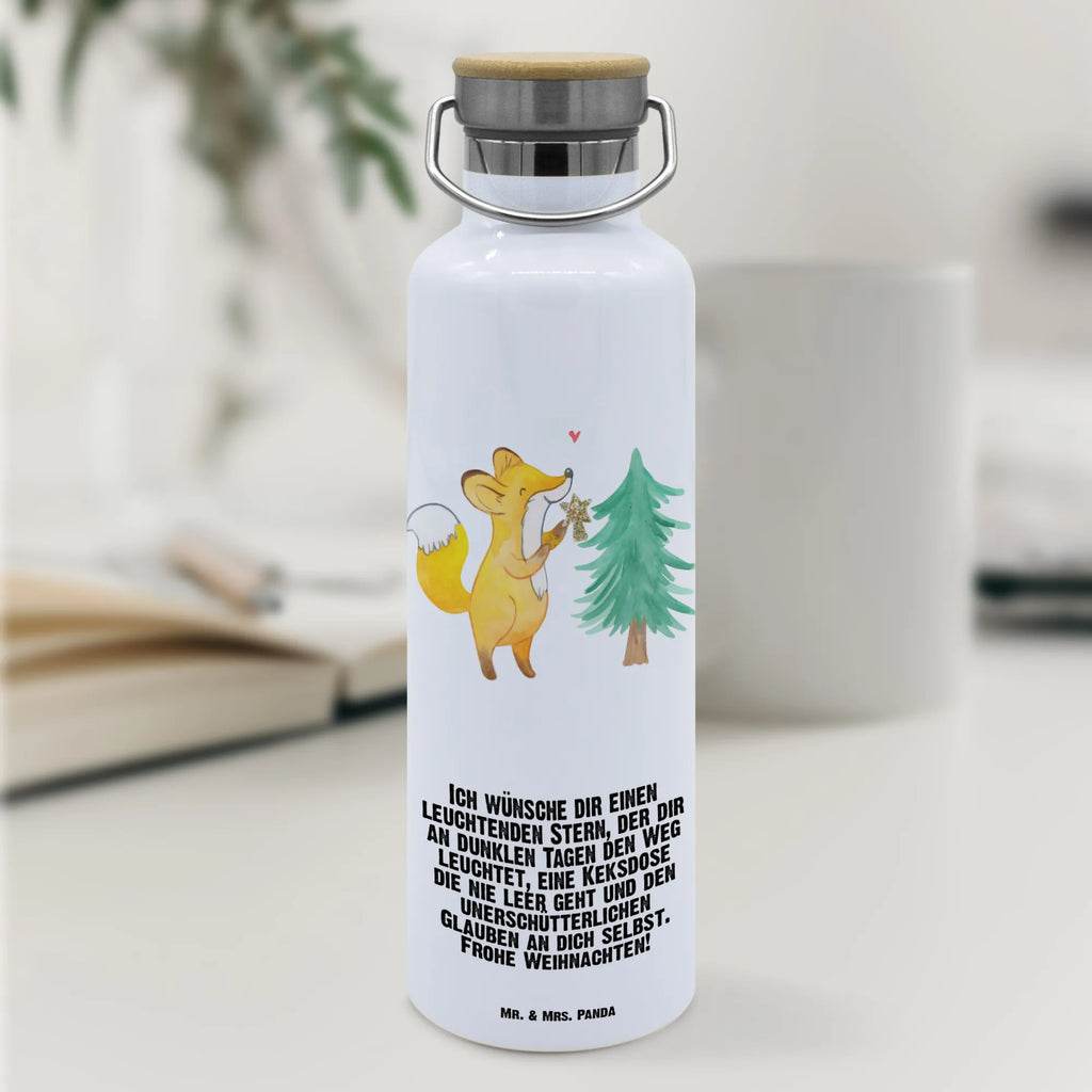 Trinkflasche Fuchs  Weihnachtsbaum Thermosflasche, Isolierflasche, Edelstahl, Trinkflasche, isoliert, Wamrhaltefunktion, Sportflasche, Flasche zum Sport, Sportlerflasche, Winter, Weihnachten, Weihnachtsdeko, Nikolaus, Advent, Heiligabend, Wintermotiv, Weihnachtsmann, Weihnachtstage, Fuchs, Schlittschuh, Weihnachtszeit, Weihnachtsdekoration