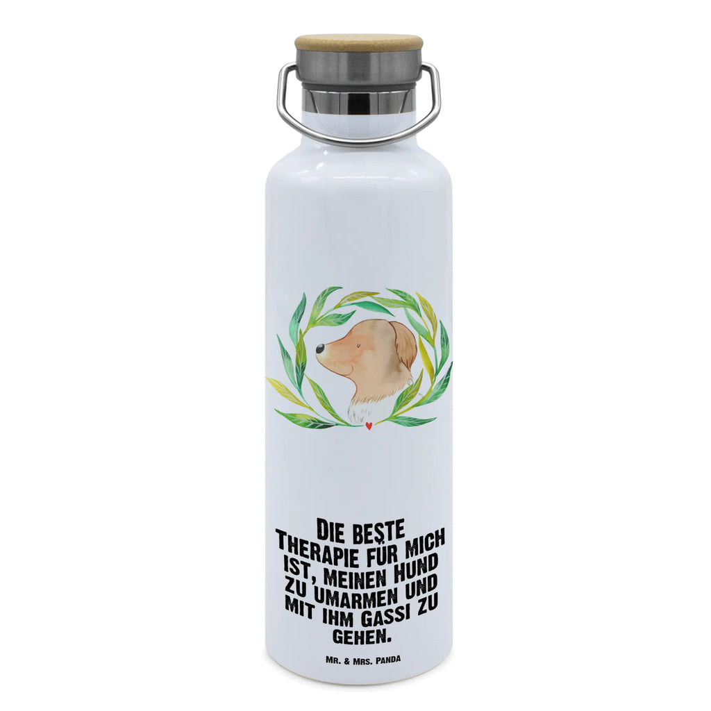 Trinkflasche Hund Blumen Thermosflasche, Isolierflasche, Edelstahl, Trinkflasche, isoliert, Wamrhaltefunktion, Sportflasche, Flasche zum Sport, Sportlerflasche, Hund, Hundemotiv, Haustier, Hunderasse, Tierliebhaber, Hundebesitzer, Sprüche, Ranke, Therapie, Selbsttherapie, Hundeliebe, Hundeglück, Hunde