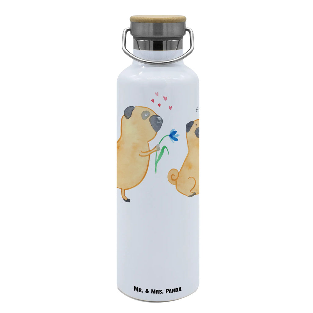 Trinkflasche Mops Verliebt Thermosflasche, Isolierflasche, Edelstahl, Trinkflasche, isoliert, Wamrhaltefunktion, Sportflasche, Flasche zum Sport, Sportlerflasche, Hund, Hundemotiv, Haustier, Hunderasse, Tierliebhaber, Hundebesitzer, Sprüche, Mops, Möpse, Hundeliebe, verliebt, Liebe, Liebesspruch. Verlobt, Geschenk Freund, Partner