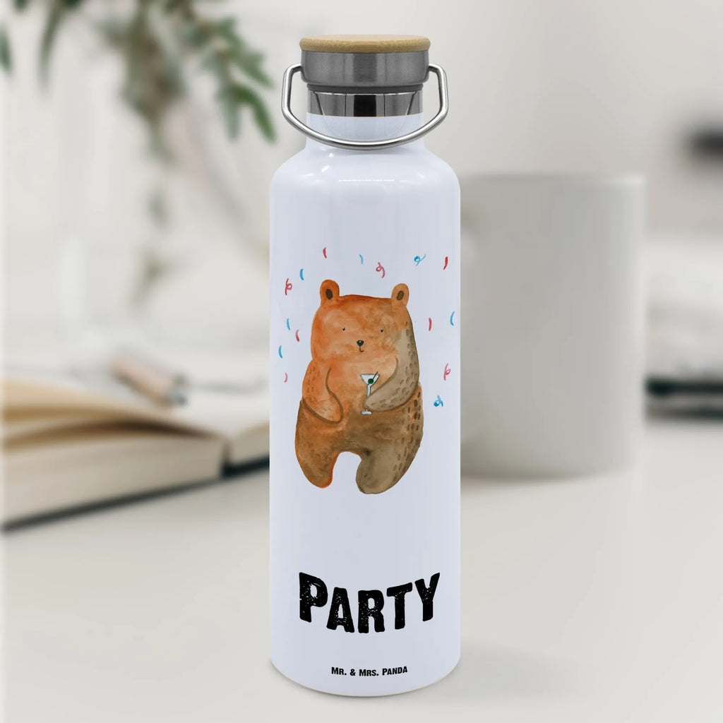 Trinkflasche Bär Party Thermosflasche, Isolierflasche, Edelstahl, Trinkflasche, isoliert, Wamrhaltefunktion, Sportflasche, Flasche zum Sport, Sportlerflasche, Bär, Teddy, Teddybär, Geburtstag, Geburtstagsgeschenk, Geschenk, Party, Feiern, Abfeiern, Mitbringsel, Gute Laune, Lustig