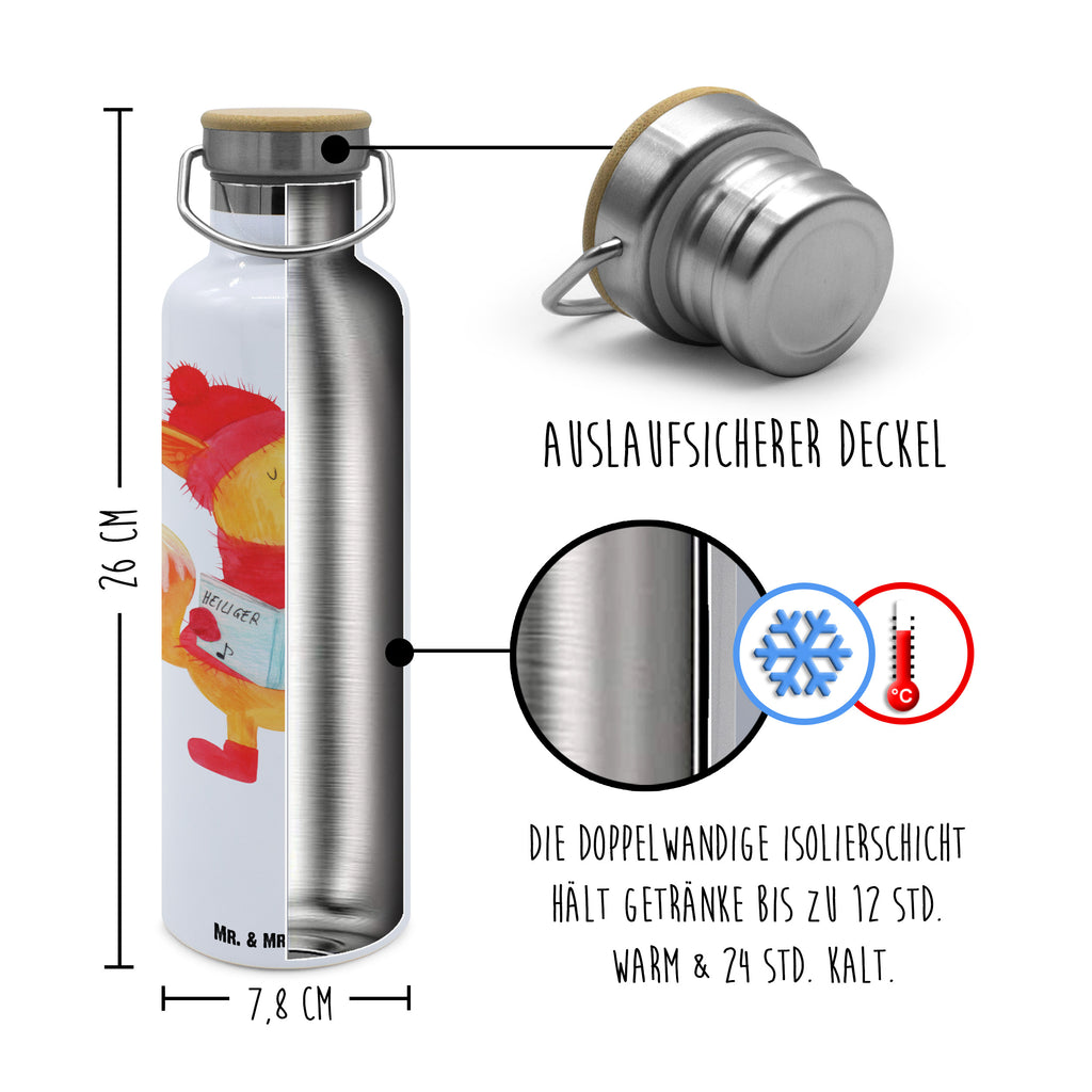 Trinkflasche Fuchs Sänger Thermosflasche, Isolierflasche, Edelstahl, Trinkflasche, isoliert, Wamrhaltefunktion, Sportflasche, Flasche zum Sport, Sportlerflasche, Winter, Weihnachten, Weihnachtsdeko, Nikolaus, Advent, Heiligabend, Wintermotiv, Fuchs, Füchse, Sänger, Geschenk Sänger, Singen, Weihnachtslieder