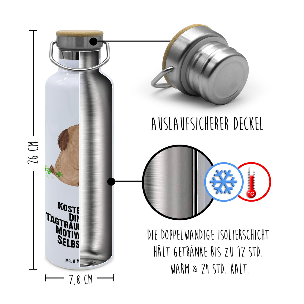 Trinkflasche Hund Kleeblatt Thermosflasche, Isolierflasche, Edelstahl, Trinkflasche, isoliert, Wamrhaltefunktion, Sportflasche, Flasche zum Sport, Sportlerflasche, Hund, Hundemotiv, Haustier, Hunderasse, Tierliebhaber, Hundebesitzer, Sprüche, Kleeblatt, Glück, Tagträume, Motivation, Neuanfang, Geschenk, Glücksbringer, Selbstliebe, Achtsamkeit