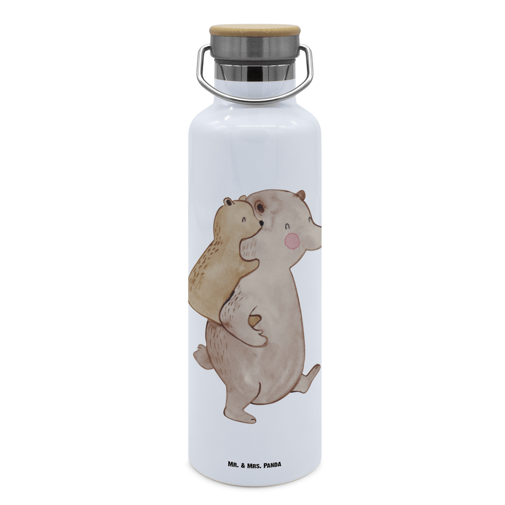 Trinkflasche Papa Bär Thermosflasche, Isolierflasche, Edelstahl, Trinkflasche, isoliert, Wamrhaltefunktion, Sportflasche, Flasche zum Sport, Sportlerflasche, Familie, Vatertag, Muttertag, Bruder, Schwester, Mama, Papa, Oma, Opa, Geschenk, Vater, Papi, Vati, Onkel, Geburtstag