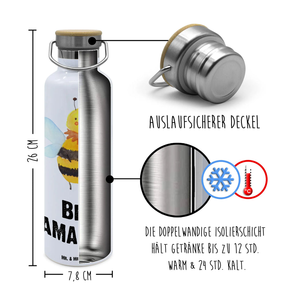 Trinkflasche Biene König Thermosflasche, Isolierflasche, Edelstahl, Trinkflasche, isoliert, Wamrhaltefunktion, Sportflasche, Flasche zum Sport, Sportlerflasche, Biene, Wespe, Hummel