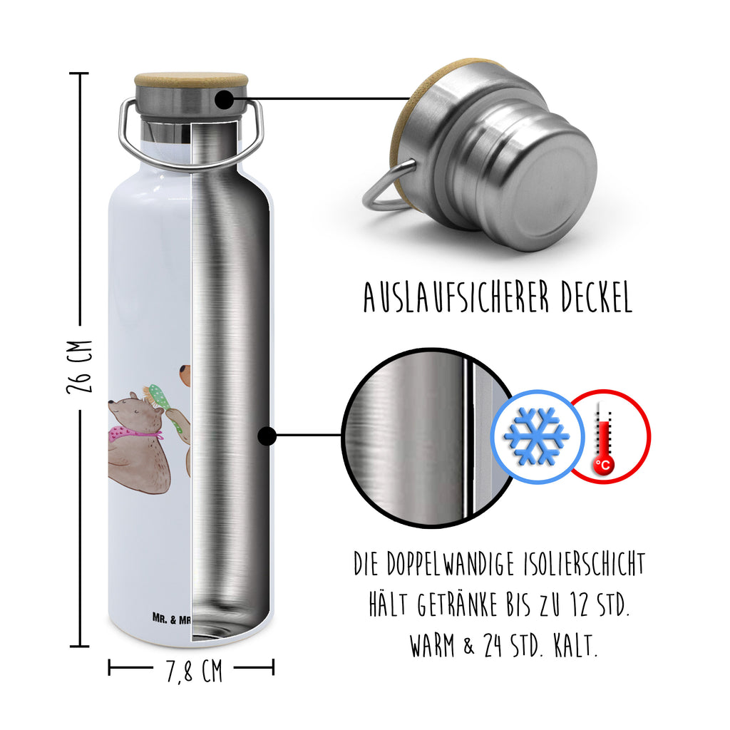 Trinkflasche Bär Kind Thermosflasche, Isolierflasche, Edelstahl, Trinkflasche, isoliert, Wamrhaltefunktion, Sportflasche, Flasche zum Sport, Sportlerflasche, Familie, Vatertag, Muttertag, Bruder, Schwester, Mama, Papa, Oma, Opa, Geschenk, Mutti, Mutter