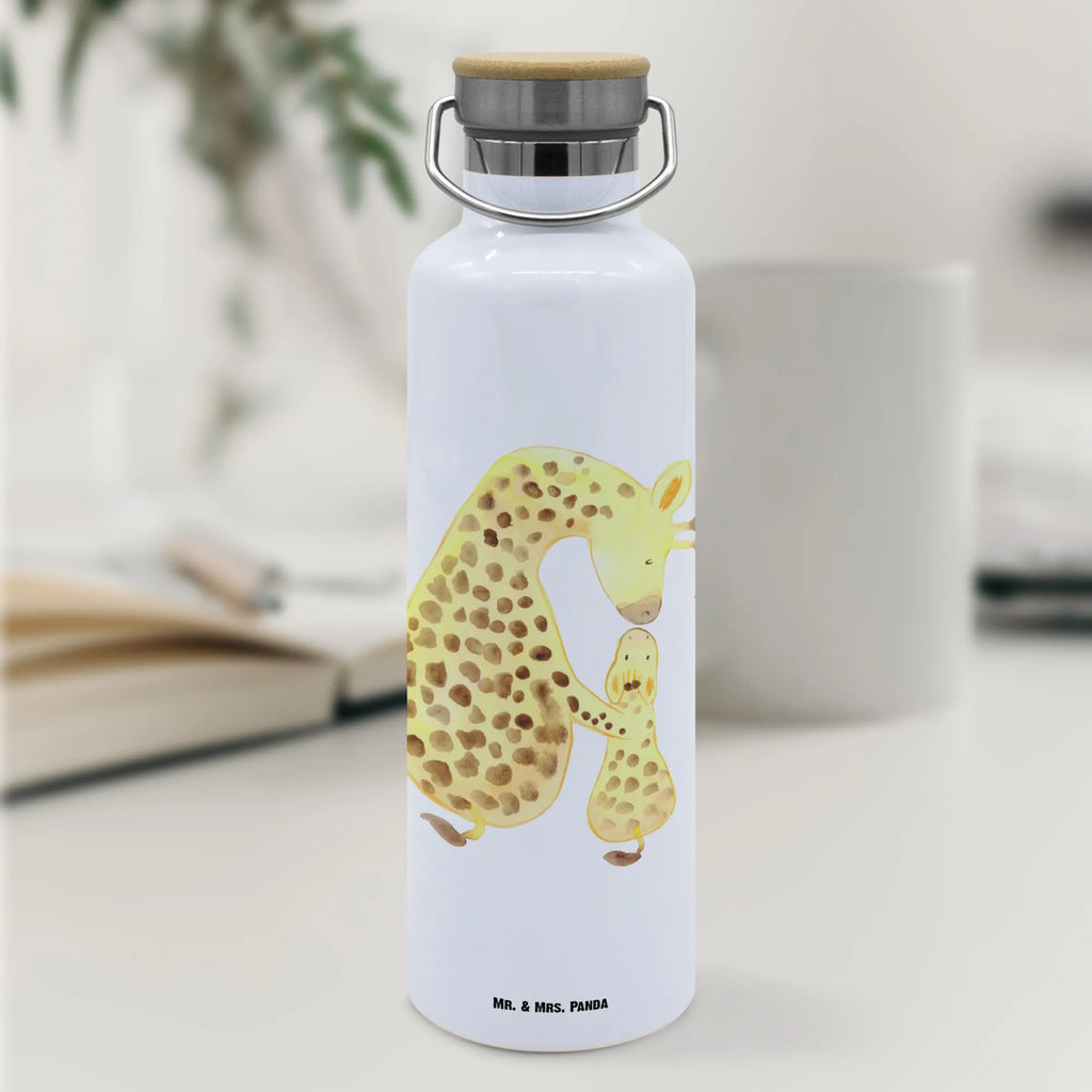 Trinkflasche Giraffe Kind Thermosflasche, Isolierflasche, Edelstahl, Trinkflasche, isoliert, Wamrhaltefunktion, Sportflasche, Flasche zum Sport, Sportlerflasche, Afrika, Wildtiere, Giraffe, Kind, Mutter, Mama, Tochter, Sohn, Lieblingsmensch