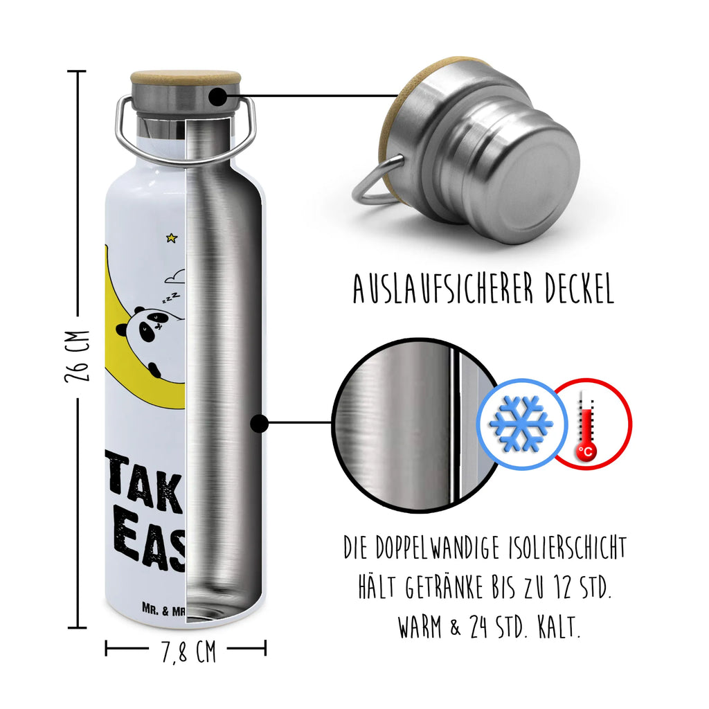 Trinkflasche Panda Easy Thermosflasche, Isolierflasche, Edelstahl, Trinkflasche, isoliert, Wamrhaltefunktion, Sportflasche, Flasche zum Sport, Sportlerflasche