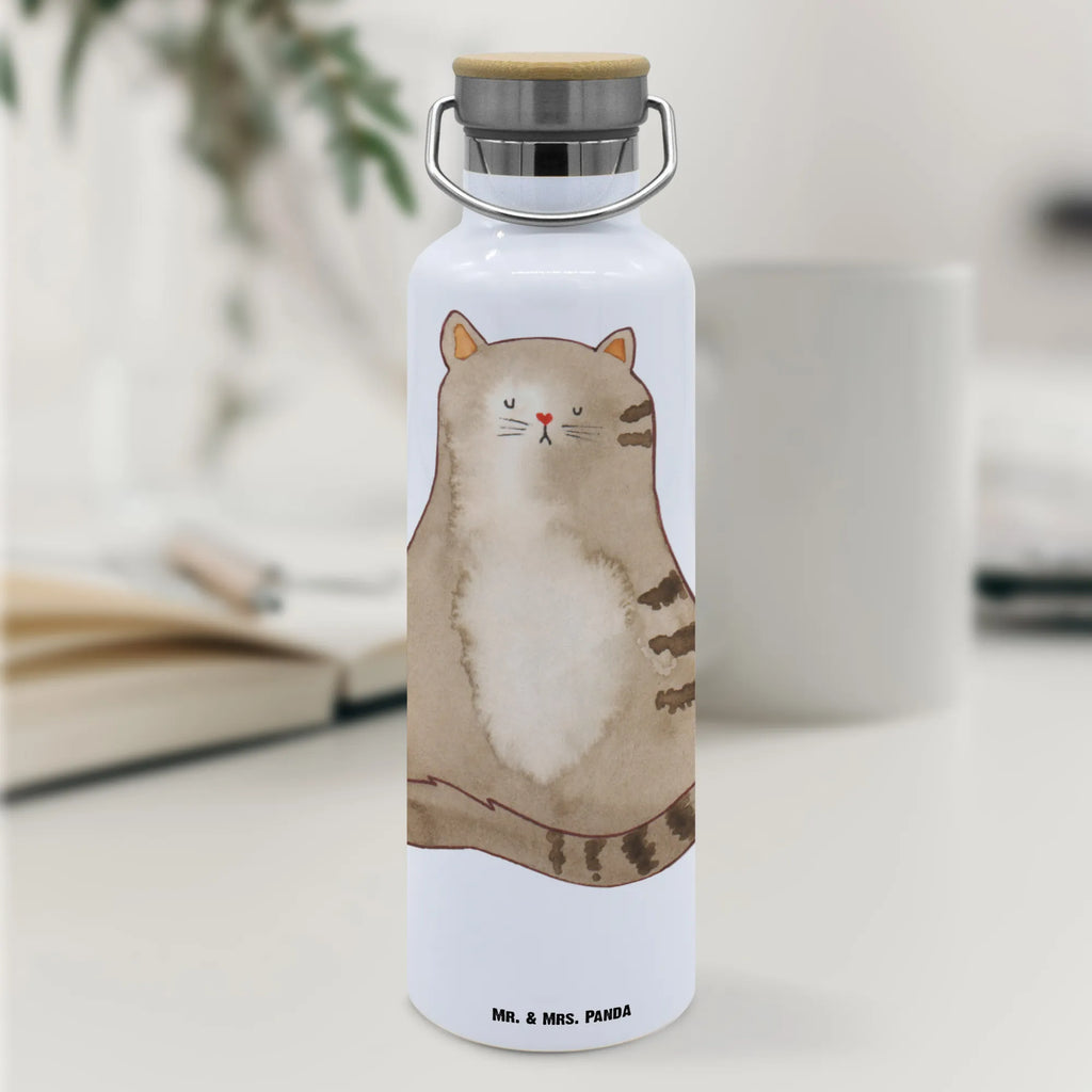 Trinkflasche Katze Sitzen Thermosflasche, Isolierflasche, Edelstahl, Trinkflasche, isoliert, Wamrhaltefunktion, Sportflasche, Flasche zum Sport, Sportlerflasche, Katze, Katzenmotiv, Katzenfan, Katzendeko, Katzenfreund, Katzenliebhaber, Katzenprodukte, Katzenartikel, Katzenaccessoires, Katzensouvenirs, Katzenliebhaberprodukte, Katzenmotive, Katzen, Kater, Mietze, Cat, Cats, Katzenhalter, Katzenbesitzerin, Haustier, Katzenliebe, Lebensinhalt, Liebe, Mittelpunkt, Familie