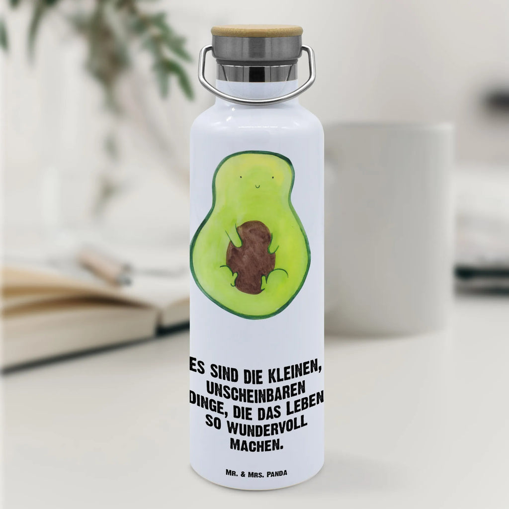 Trinkflasche Avocado Kern Thermosflasche, Isolierflasche, Edelstahl, Trinkflasche, isoliert, Wamrhaltefunktion, Sportflasche, Flasche zum Sport, Sportlerflasche, Avocado, Veggie, Vegan, Gesund, Avokado, Avocadokern, Kern, Pflanze, Spruch Leben