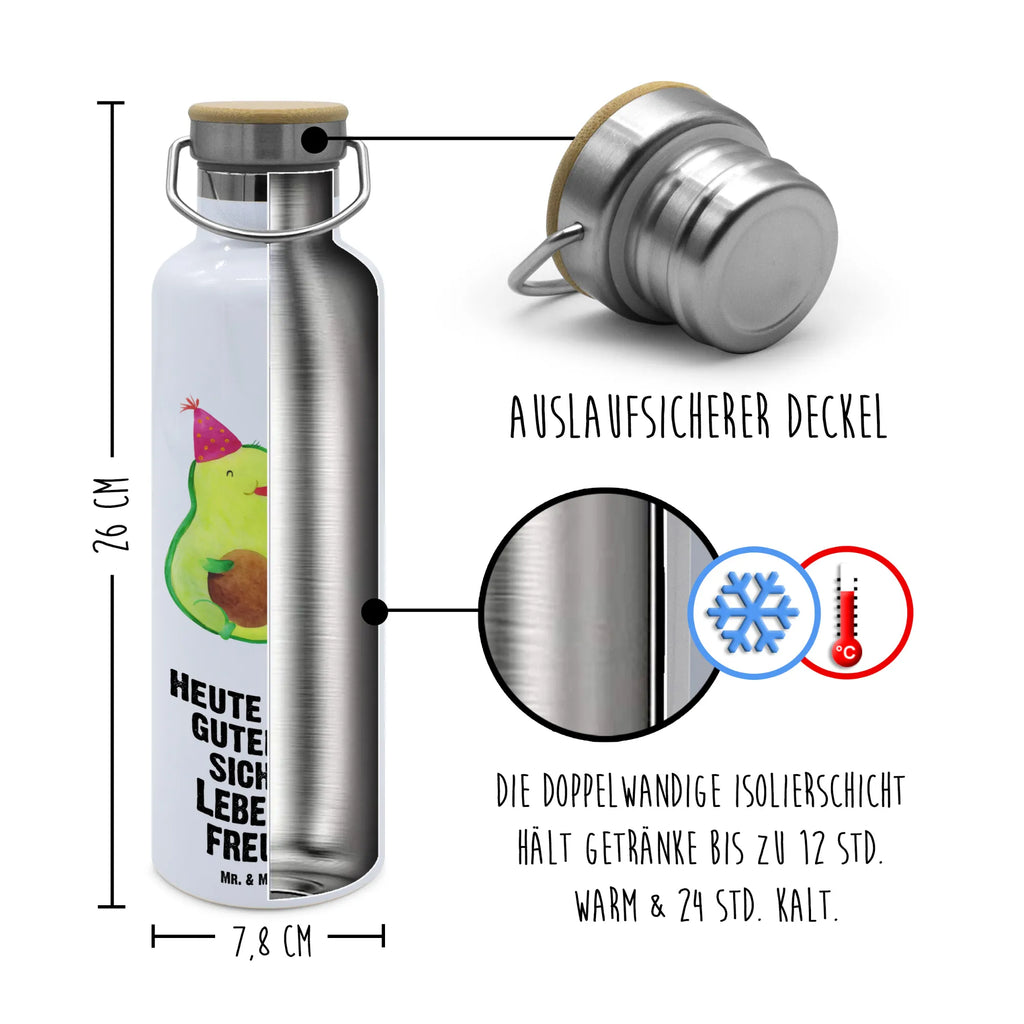 Trinkflasche Avocado Party Thermosflasche, Isolierflasche, Edelstahl, Trinkflasche, isoliert, Wamrhaltefunktion, Sportflasche, Flasche zum Sport, Sportlerflasche, Avocado, Veggie, Vegan, Gesund, Avocados, Party, Geburtstag, Geburtstagsfeier, Happy Birthday, Feier, Feierei, Lieblingstag, Prüfung, Abifeier, Abi, Bestanden, Jahrestag, Jubiläum, Firmenfeier, Klassenfeier, Schulabschluss, Abschluss