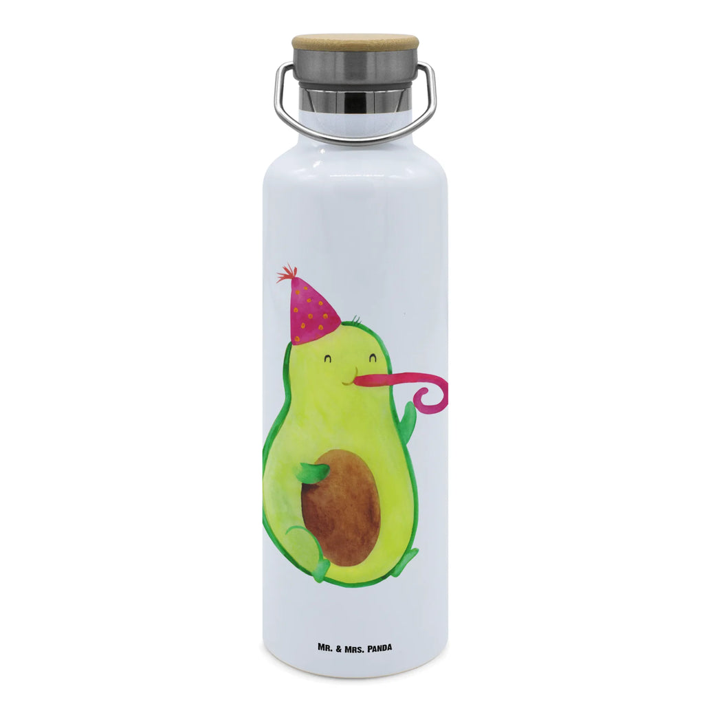 Trinkflasche Avocado Feier Thermosflasche, Isolierflasche, Edelstahl, Trinkflasche, isoliert, Wamrhaltefunktion, Sportflasche, Flasche zum Sport, Sportlerflasche, Avocado, Veggie, Vegan, Gesund, Party, Feierlichkeit, Feier, Fete, Geburtstag, Gute Laune, Tröte