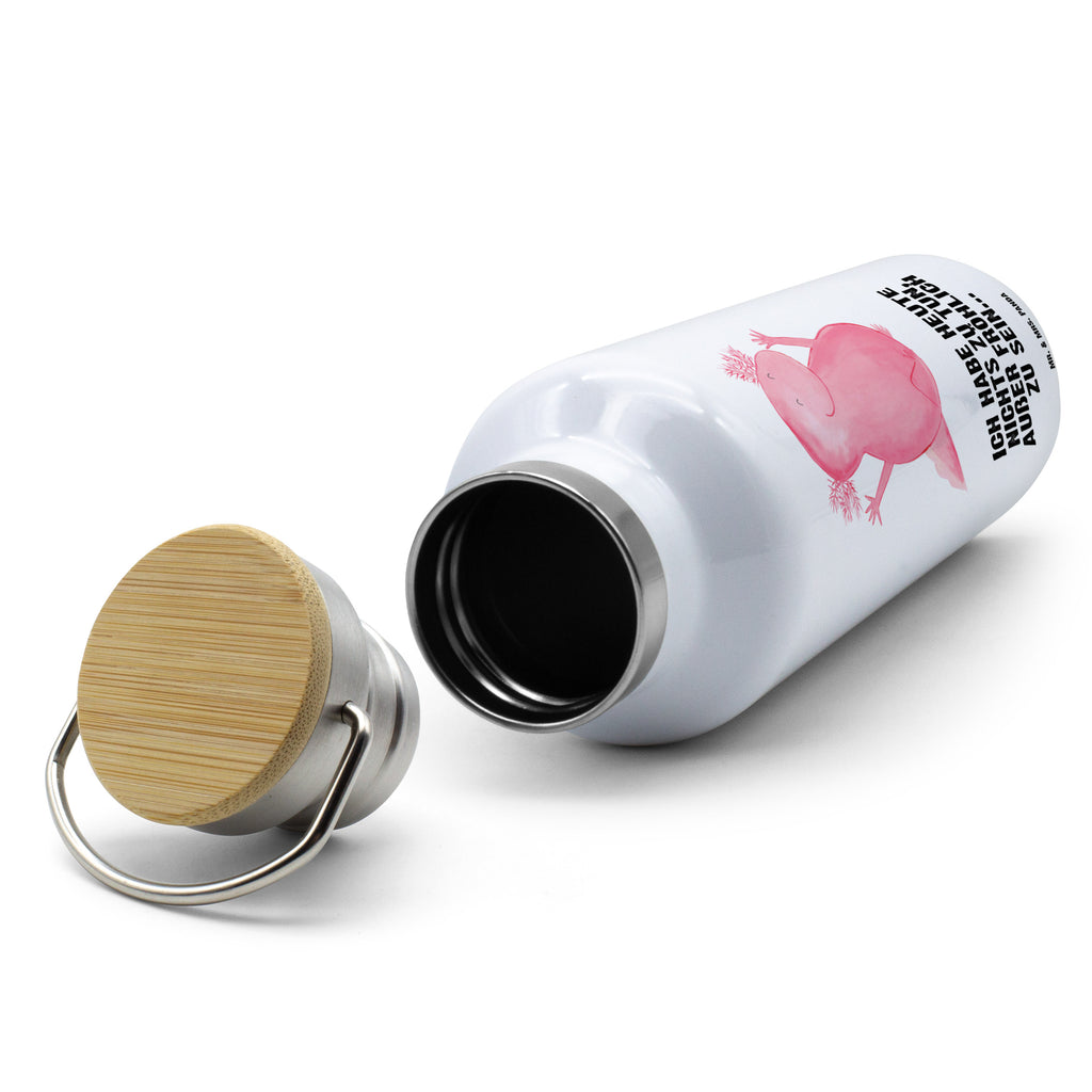 Trinkflasche Axolotl Hurra Thermosflasche, Isolierflasche, Edelstahl, Trinkflasche, isoliert, Wamrhaltefunktion, Sportflasche, Flasche zum Sport, Sportlerflasche, Axolotl, Molch, Axolot, Schwanzlurch, Lurch, Lurche, fröhlich, Spaß, Freude, Motivation, Zufriedenheit