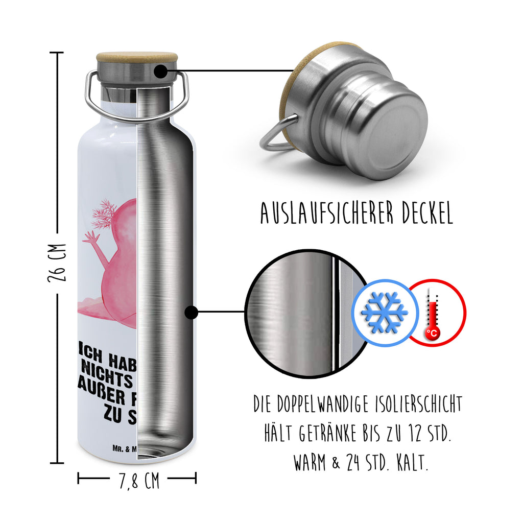 Trinkflasche Axolotl Hurra Thermosflasche, Isolierflasche, Edelstahl, Trinkflasche, isoliert, Wamrhaltefunktion, Sportflasche, Flasche zum Sport, Sportlerflasche, Axolotl, Molch, Axolot, Schwanzlurch, Lurch, Lurche, fröhlich, Spaß, Freude, Motivation, Zufriedenheit