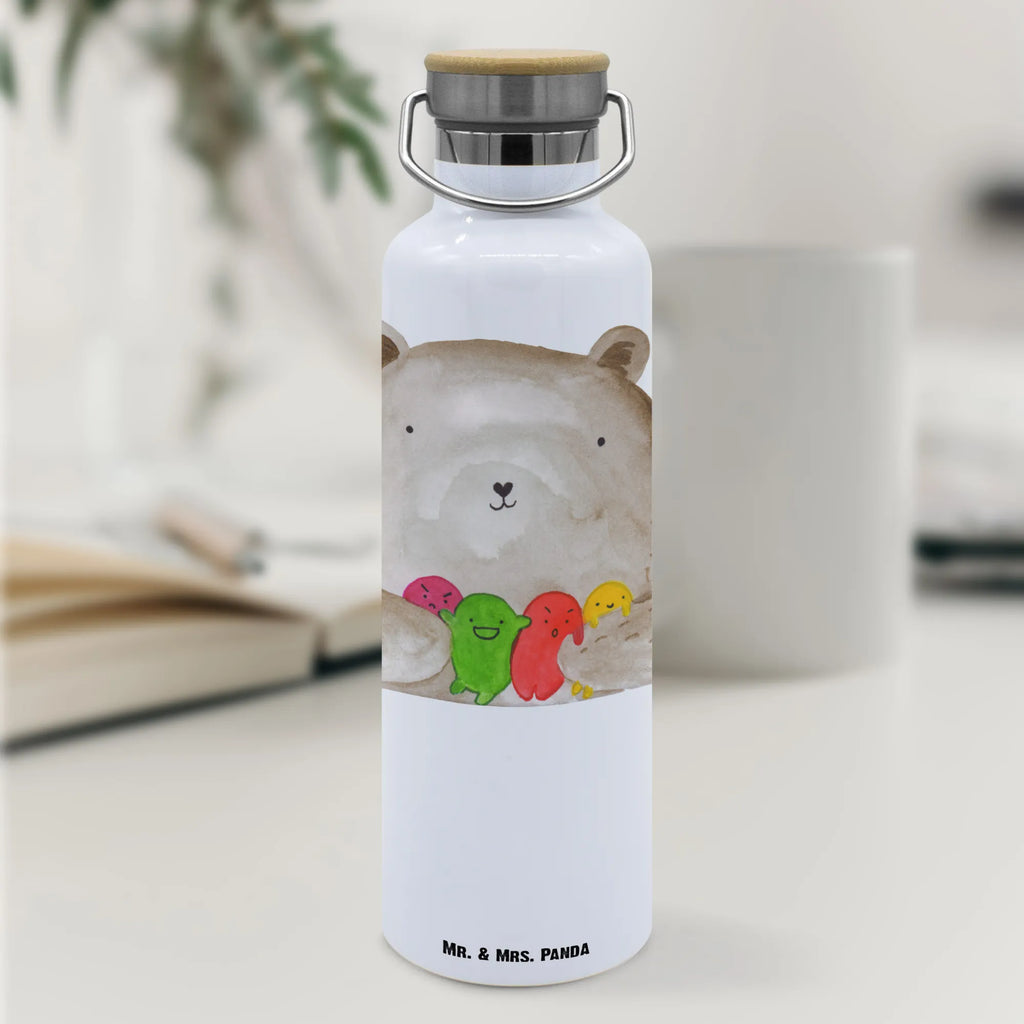 Trinkflasche Bär Gefühl Thermosflasche, Isolierflasche, Edelstahl, Trinkflasche, isoliert, Wamrhaltefunktion, Sportflasche, Flasche zum Sport, Sportlerflasche, Bär, Teddy, Teddybär, Wahnsinn, Verrückt, Durchgedreht