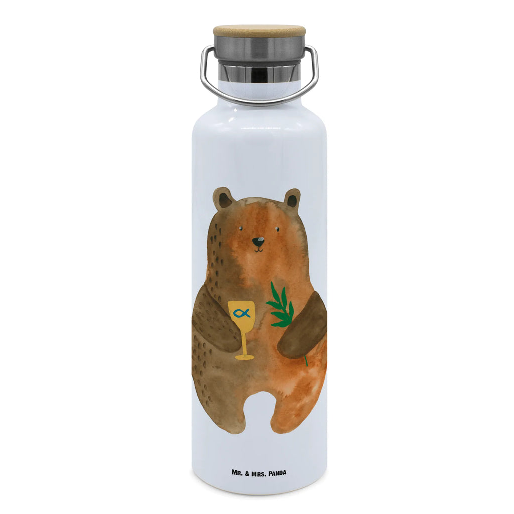 Trinkflasche Bär Konfirmation Thermosflasche, Isolierflasche, Edelstahl, Trinkflasche, isoliert, Wamrhaltefunktion, Sportflasche, Flasche zum Sport, Sportlerflasche, Bär, Teddy, Teddybär, Konfirmation, Kirche, evangelisch, Gottesdienst