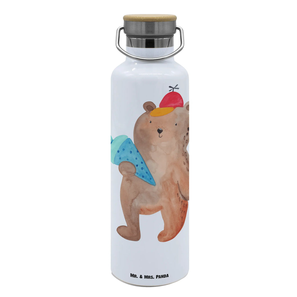 Trinkflasche Bär Schultüte Thermosflasche, Isolierflasche, Edelstahl, Trinkflasche, isoliert, Wamrhaltefunktion, Sportflasche, Flasche zum Sport, Sportlerflasche, Bär, Teddy, Teddybär, Bär Motiv, Schultüte, Erster Schultag Geschenk, Einschulung Geschenk, Schule Geschenk, Grundschule, Schulanfang, Schulbeginn