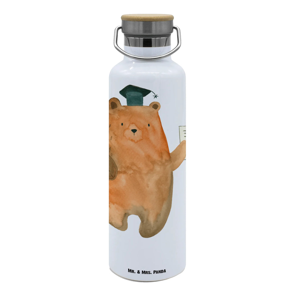 Trinkflasche Bär Prüfung Thermosflasche, Isolierflasche, Edelstahl, Trinkflasche, isoliert, Wamrhaltefunktion, Sportflasche, Flasche zum Sport, Sportlerflasche, Bär, Teddy, Teddybär, Abitur, Prüfungen, Prüfung bestanden, Abschluss, Zeugnis, Abschlusszeugnis