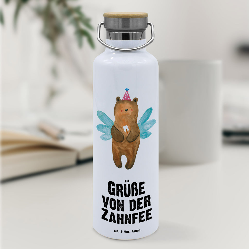 Trinkflasche Bär Zahnfee Thermosflasche, Isolierflasche, Edelstahl, Trinkflasche, isoliert, Wamrhaltefunktion, Sportflasche, Flasche zum Sport, Sportlerflasche, Bär, Teddy, Teddybär, Zahnfee, Fee, Milchzahn, Erster Zahn