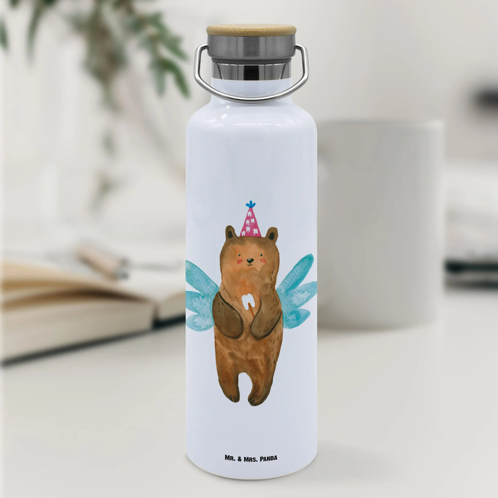 Trinkflasche Bär Zahnfee Thermosflasche, Isolierflasche, Edelstahl, Trinkflasche, isoliert, Wamrhaltefunktion, Sportflasche, Flasche zum Sport, Sportlerflasche, Bär, Teddy, Teddybär, Zahnfee, Fee, Milchzahn, Erster Zahn