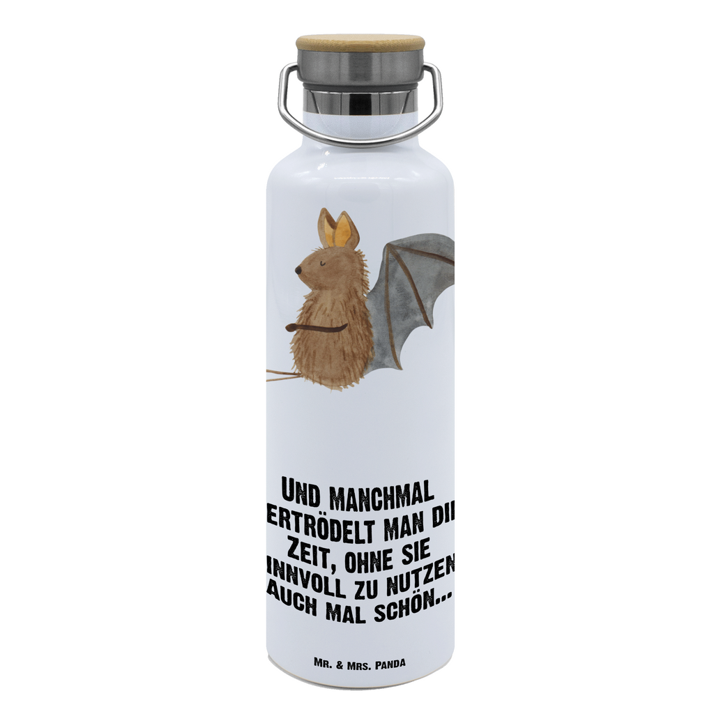 Trinkflasche Fledermaus Sitzen Thermosflasche, Isolierflasche, Edelstahl, Trinkflasche, isoliert, Wamrhaltefunktion, Sportflasche, Flasche zum Sport, Sportlerflasche, Tiermotive, Gute Laune, lustige Sprüche, Tiere, Fledermaus, Fledermäuse, Motivation, entspannen