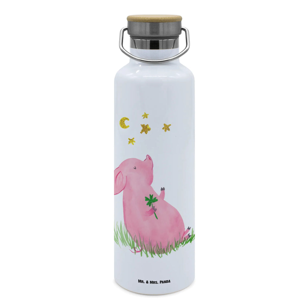 Trinkflasche Schwein Glück Thermosflasche, Isolierflasche, Edelstahl, Trinkflasche, isoliert, Wamrhaltefunktion, Sportflasche, Flasche zum Sport, Sportlerflasche, Tiermotive, Gute Laune, lustige Sprüche, Tiere, Glücksschwein. Glück, Schwein, Schweinchen, Sterne, Sernchen, Ziele, Träume, Motivation, Glücksbringer