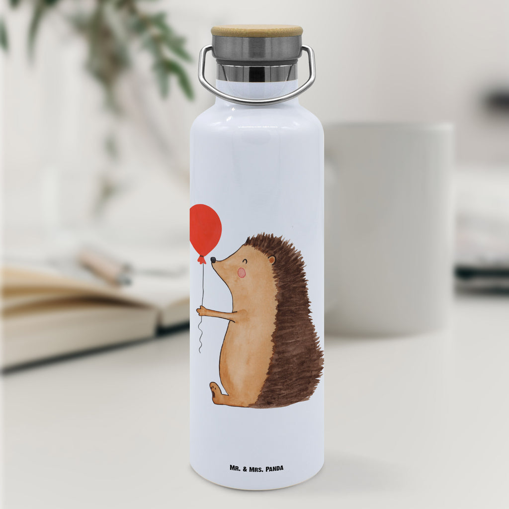 Trinkflasche Igel Luftballon Thermosflasche, Isolierflasche, Edelstahl, Trinkflasche, isoliert, Wamrhaltefunktion, Sportflasche, Flasche zum Sport, Sportlerflasche, Tiermotive, Gute Laune, lustige Sprüche, Tiere, Igel, Geburtstag, Herzlichen Glückwunsch, Glückwunsch, Geburtstagskind, Ballon, Happy Birthday