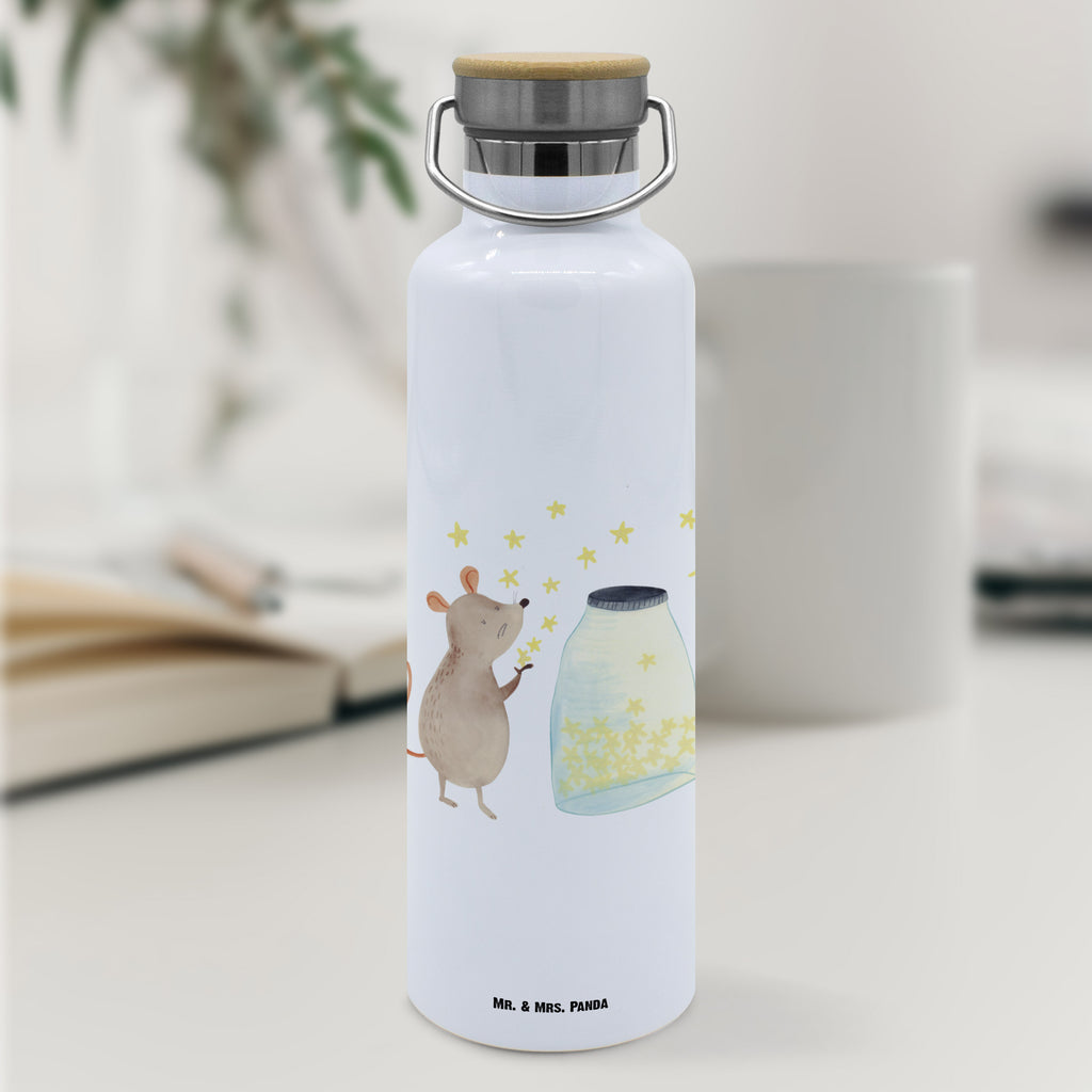 Trinkflasche Maus Sterne Thermosflasche, Isolierflasche, Edelstahl, Trinkflasche, isoliert, Wamrhaltefunktion, Sportflasche, Flasche zum Sport, Sportlerflasche, Tiermotive, Gute Laune, lustige Sprüche, Tiere, Maus, Sterne, Wunsch, Kind, Taufe, Taufgeschenk, Geburt, Schwangerschaft, erstes Kind, Kindergeburtstag, Geburtstag, Hoffnung, Träume